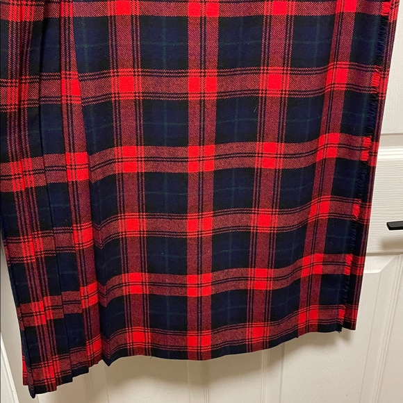 Mosbrook | Pure New Wool | Plaid |Tartan |Pleated | Wrap | Kilt | Skirt| Size 18 - Picture 6 of 16